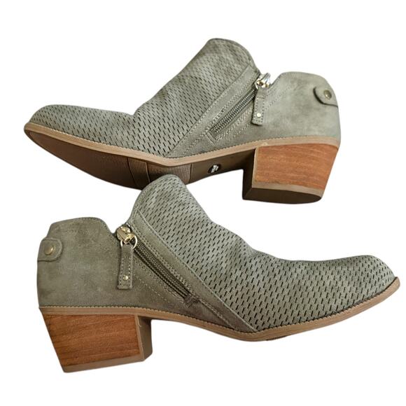 Dr Scholl's Be Energized Memory Foam Green Suede Booties Size 9 - Picture 6 of 8